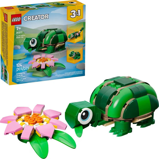 LEGO Creator 3-in-1 Turtle With A Water Lily Flower 31377