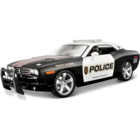Maisto 1:18 SP. ED. (B) - 2006 Dodge Challenger Concept Black/White (Police)
