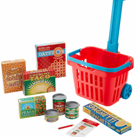 Melissa & Doug Rolling Grocery Basket