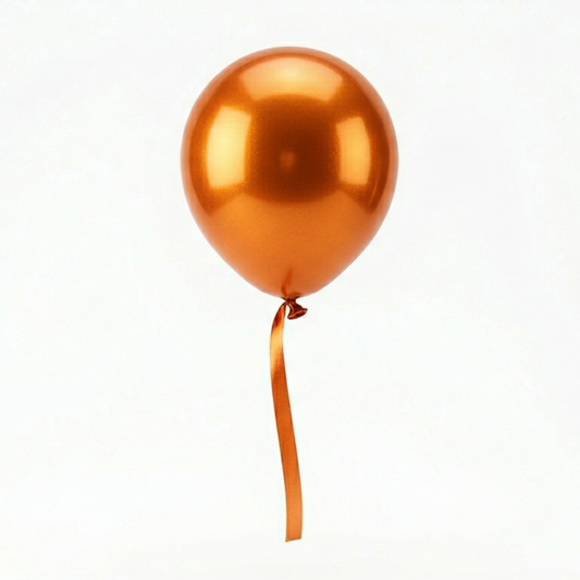 Metallic Orange Helium Balloon – Single