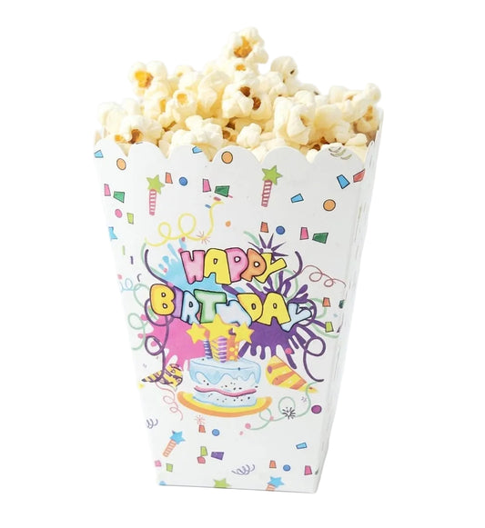 Party Popcorn Cups 6-Piece Pack! ("Popcorn Not Included" )