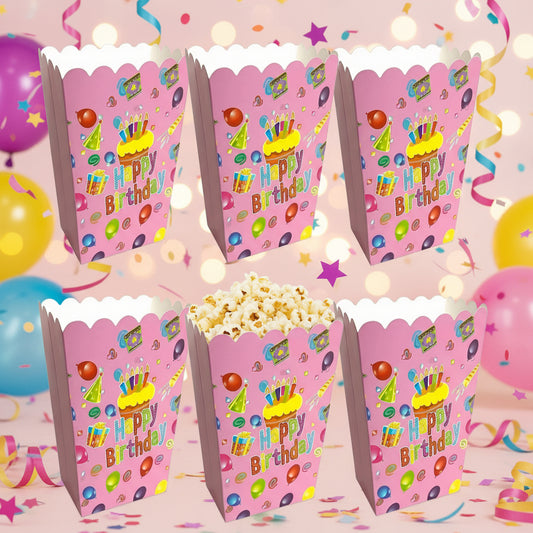 Party Popcorn Cups 6-Piece Pack! ("Popcorn Not Included" )