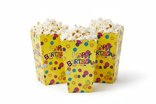 Party Popcorn Cups 6-Piece Pack! ("Popcorn Not Included" )