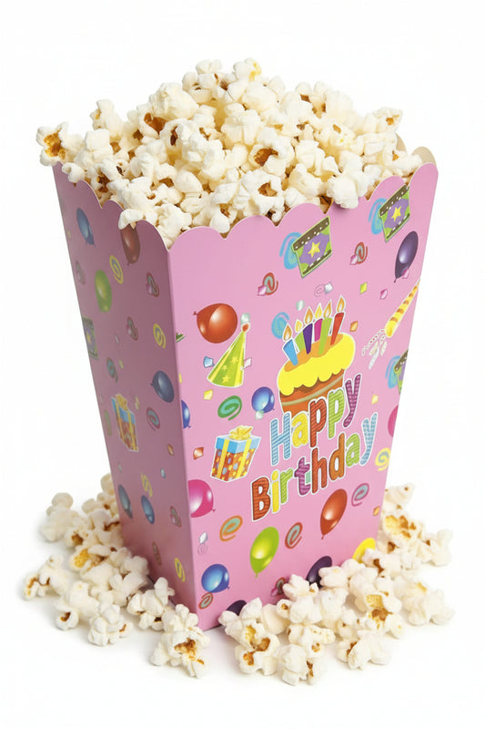 Party Popcorn Cups 6-Piece Pack! ("Popcorn Not Included" )