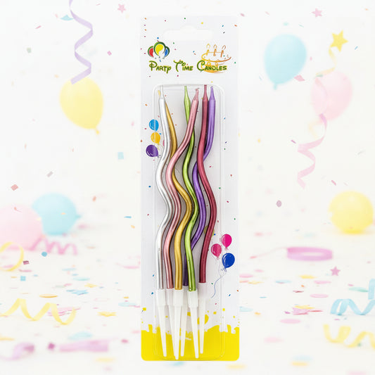 Birthday Zic Zac Candles – 6 Pieces