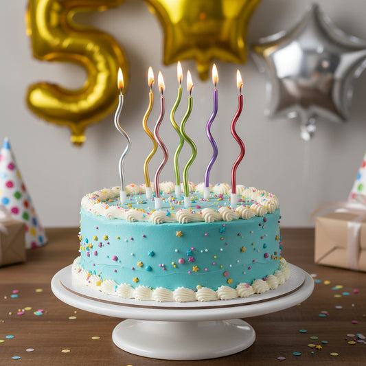 Birthday Zic Zac Candles – 6 Pieces