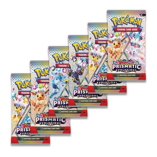 Pokemon TCG Scarlet & Violet-Prismatic Evolutions Booster Bundle (6 Packs)