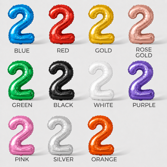 Foil Balloon Number 2 (16inch,32inch,40inch)