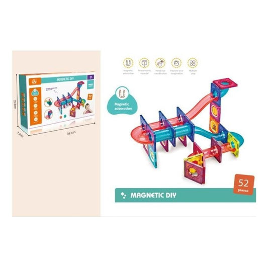 Diy Magnetic Building Blocks Set - 52 Pieces