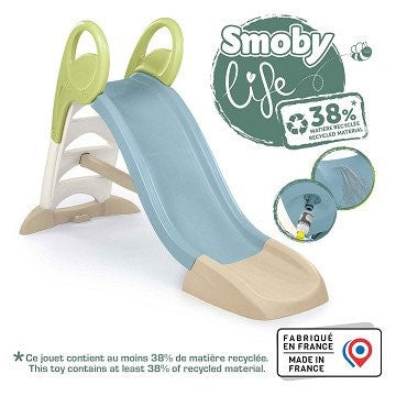 Smoby Life Slide Green Blue 150cm | Kids Outdoor Garden Slide | Children Play Slide