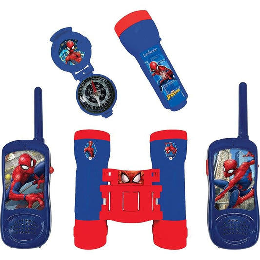 Lexibook Spiderman Adventure Set With 120m Walkie Talkie Binoculars, Flashlight & Compass