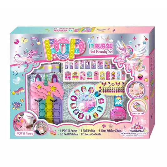 Pecoware Pop It Purse Nail Beauty Set