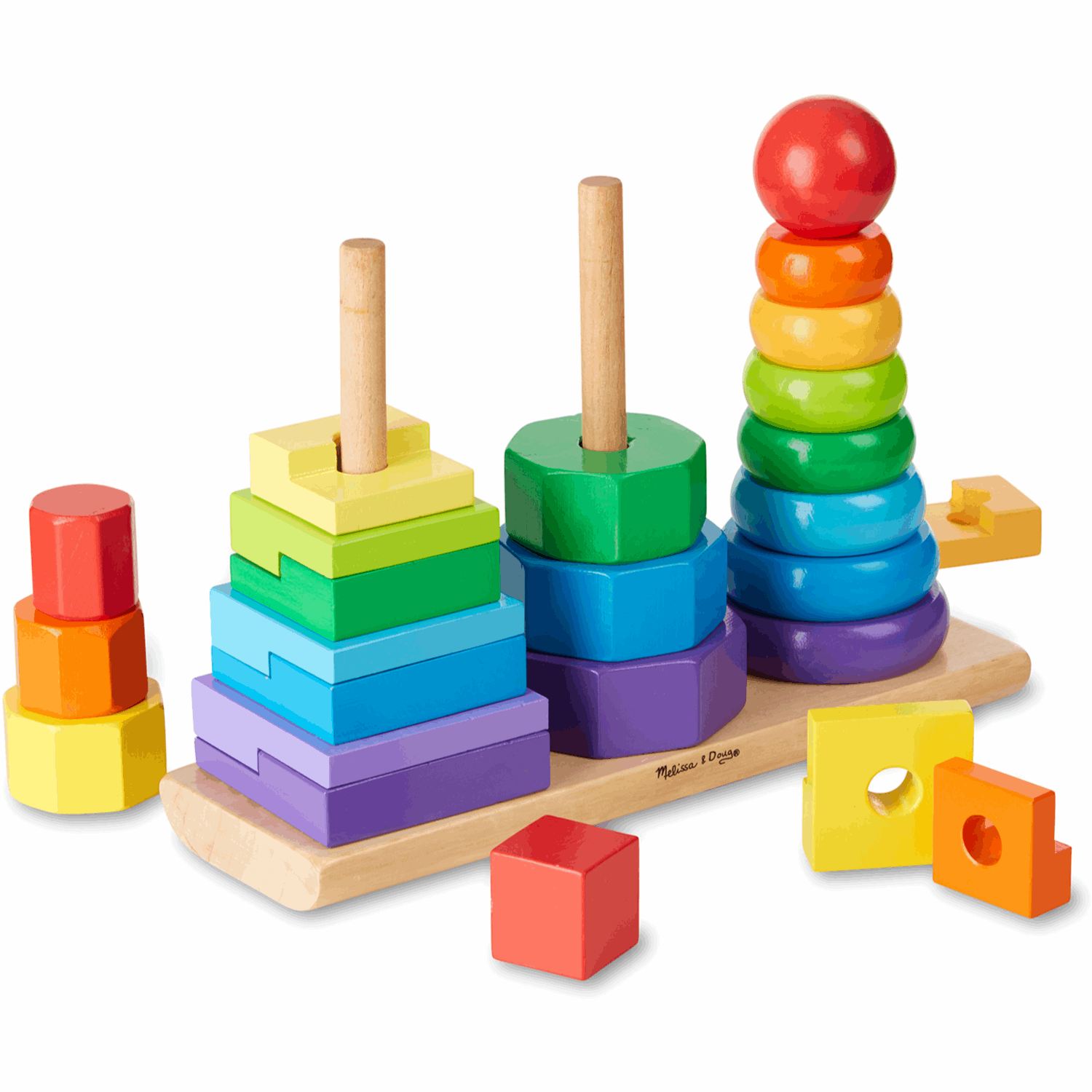 Melissa & Doug Geometric Stacker – London Toys