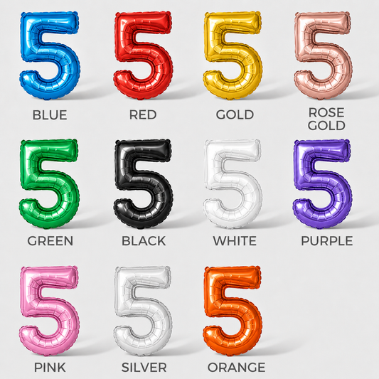 Foil Balloon Number 5 (16inch,32inch,40inch)