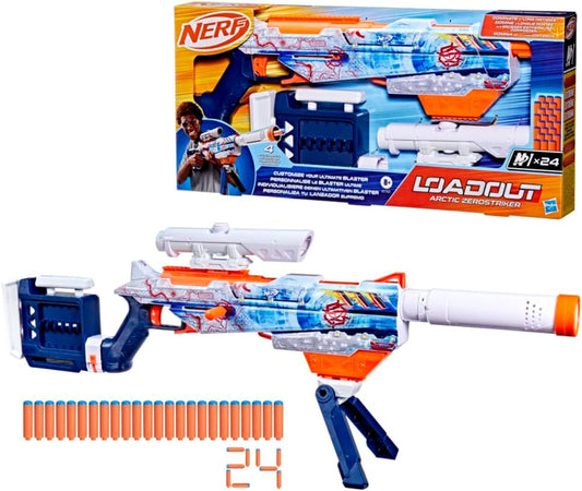Nerf Loadout Arctic Zerostriker Blaster with 24 N1 Darts