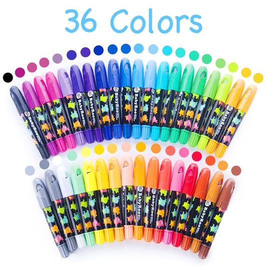 Jar Melo Silky Washable Crayon - Baby Roo 36 Colors