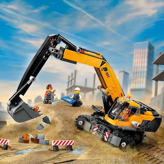 LEGO City 60420 Yellow Construction Excavator - (633 Pieces)