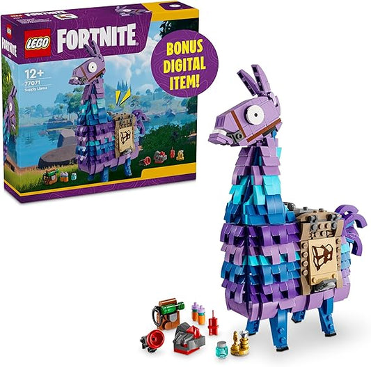 LEGO Fortnite Supply Llama Building Set 77071, Collectible Display Model for Kids Age 12+