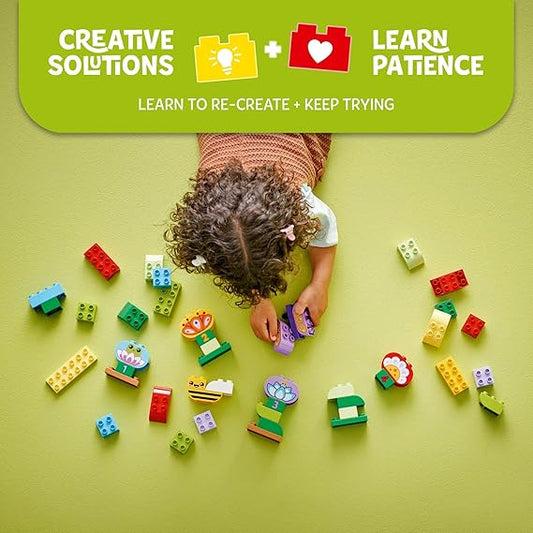 LEGO DUPLO Town Creative Garden & Flowers Building Toy 10444, Preschool Learning Toy for Toddlers Age 2+
