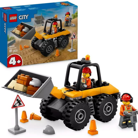 LEGO City 60450 Yellow Construction Wheel Loader (81 Pieces)