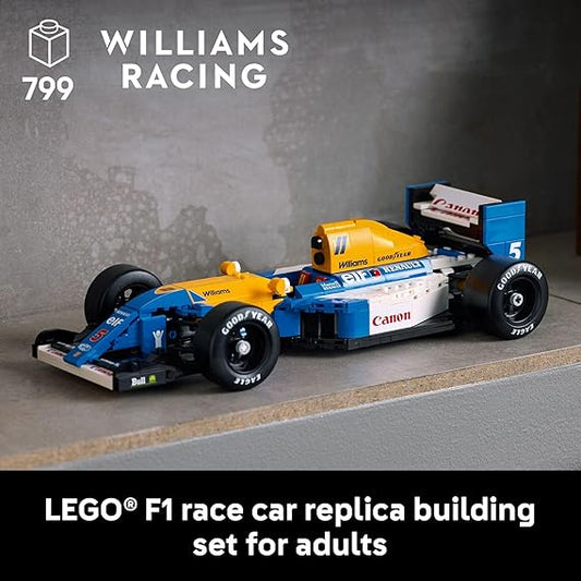 LEGO Icons Williams Racing FW14B & Nigel Mansell F1 Model Car Building Set 10353 for Adults Age 18+