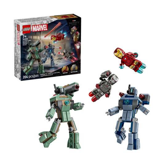 LEGO Marvel 76320 Iron Man & War Machine VS Hammer Drones (204 Pieces)