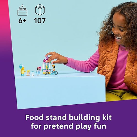 LEGO Friends Ice Cream & Balloon Stand Building Set 42692 with Liann & Paisley Minidolls, Toy for Kids Age 6+