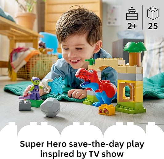 LEGO DUPLO Marvel Spidey-Rex vs Green Goblin Building Set 10463, Spidey & Amazing Friends Toy Age 2+