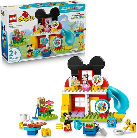 LEGO DUPLO Disney Mickey Mouse Clubhouse Building Set 10465 with Minnie & Pluto, Toddler Toy Age 2+
