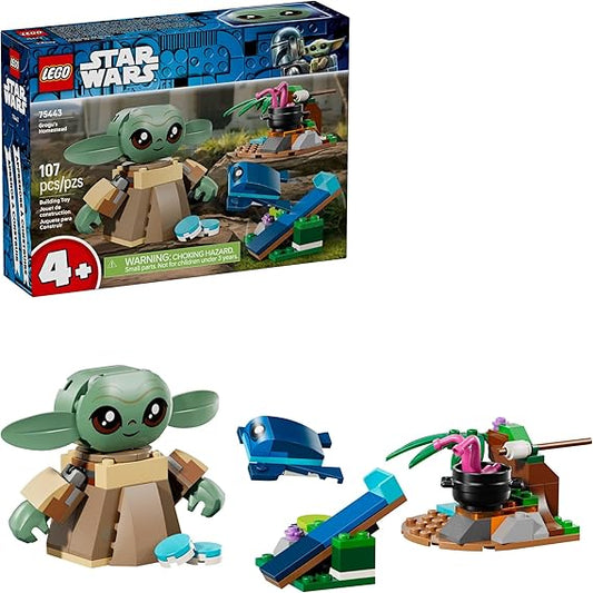 LEGO Star Wars Grogu’s Homestead Building Toy for Boys & Girls - The Mandalorian Pretend Play Set W/Sorgan Frog & Poseable Grogu Figures for Preschool Kids, Ages 4+