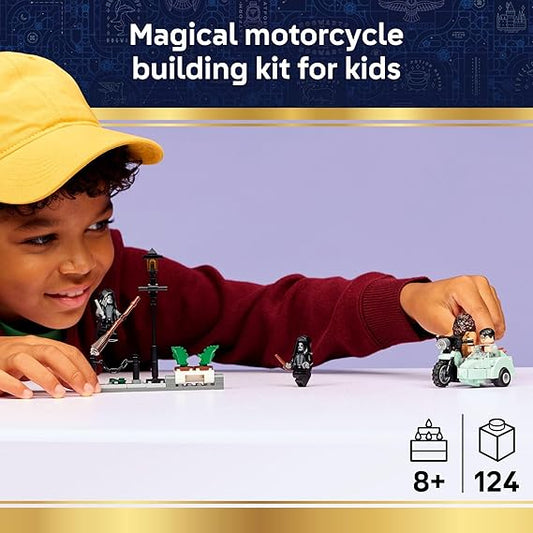 LEGO Harry Potter Hagrid & Harry's Privet Drive Escape Building Set 76459 with Motorcycle & 4 Minifigures, Age 8+