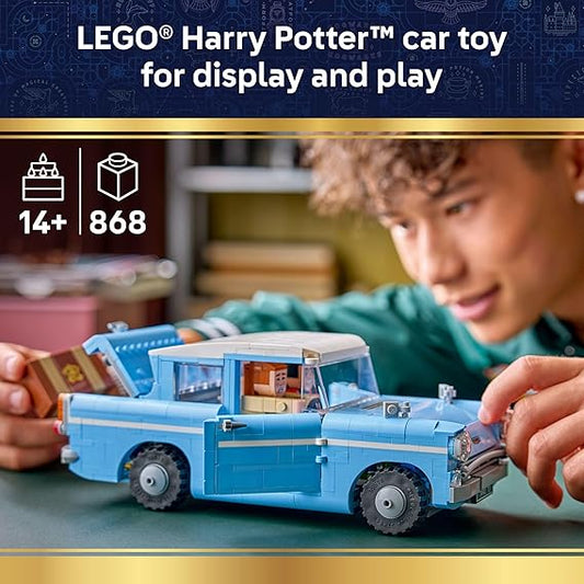 LEGO Harry Potter Enchanted Flying Ford Anglia Building Set 76470 with Harry, Ron & Hedwig Minifigures, Age 14+