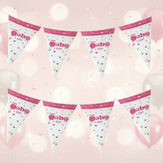 PARTY - TRIANGLE  BANNER  "A LITTLE GIRL"