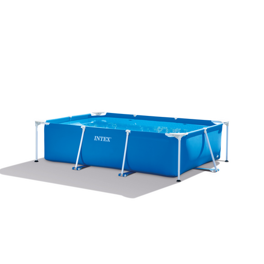 INTEX Rectangular Metal Frame Above Ground Pool Set Ages 6+ (3.00m x 2.00m x 75 cm)