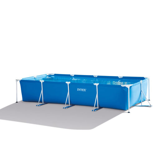INTEX Rectangular Metal Frame Above Ground Pool Set Ages 6+ (4.50m X 2.20m X 84 Cm)