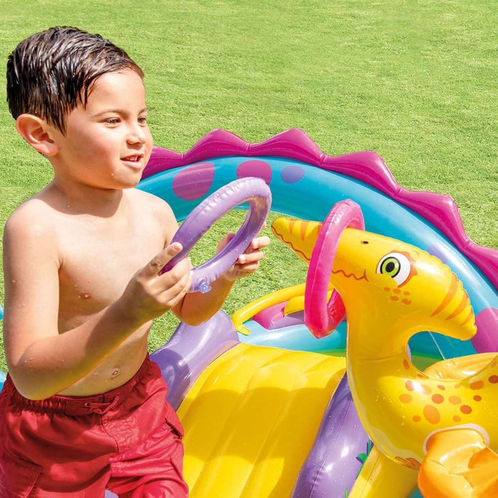 INTEX Dinoland Inflatable Play Center with Slide (3.02m x 2.29m x 1.12m)
