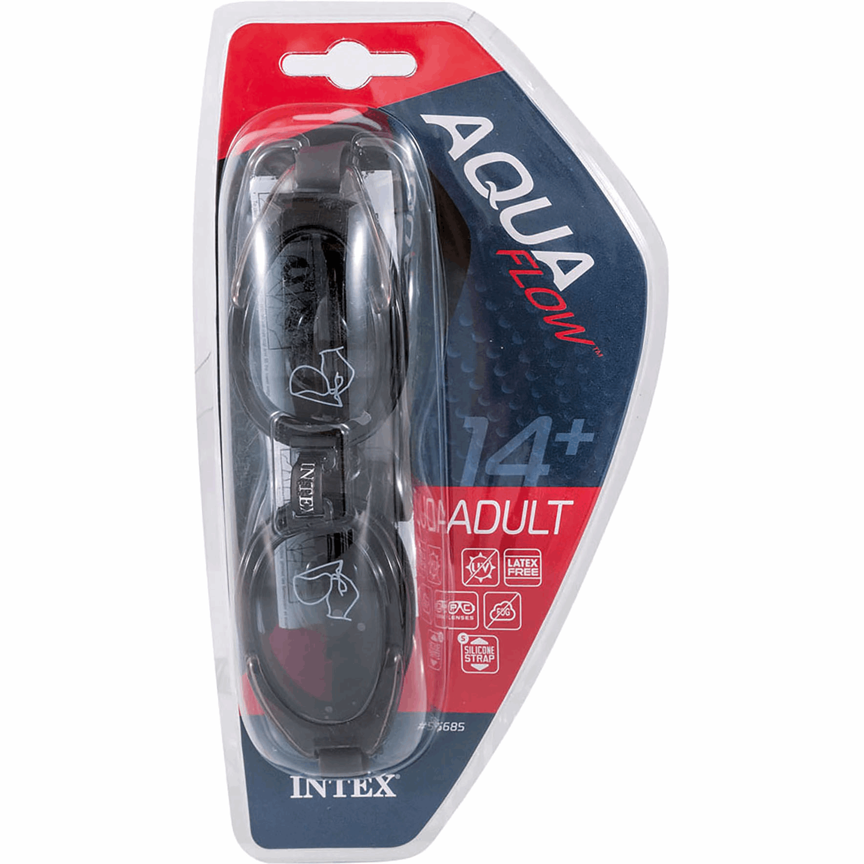 INTEX Water Sport Pro Water Pro Anti-Fog Swimming Goggles Age 14+ (1-Piece)