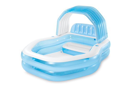 INTEX Swim Center Sunshade Family Pool – Inflatable Pool with Canopy (2.29m x 1.91m x 1.35m, Ages 3+)