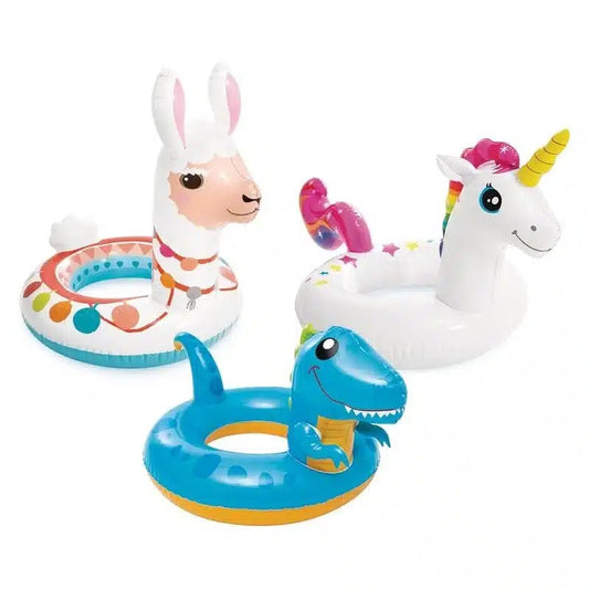INTEX Kids Swimming Ring – Unicorn, Llama & Dinosaur Inflatable Float (Ages 3+) (1PC)