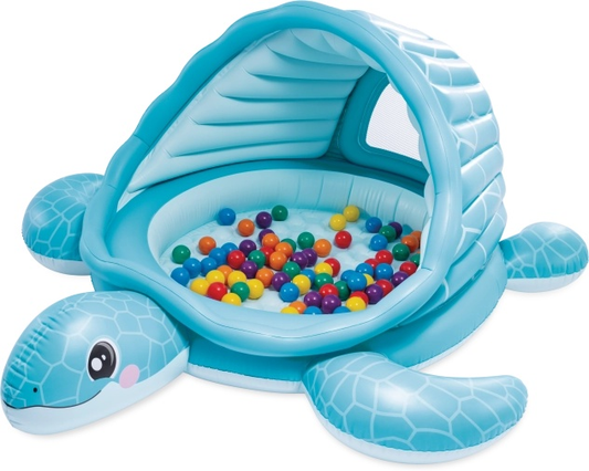 Intex Turtle Cove Playland Age 2+ | Kids Inflatable Water Play Center | Outdoor Pool Fun