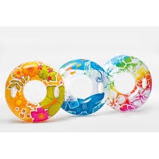 INTEX Lush Tropical Tubes with Handles – Inflatable Pool Float (Ages 9+)