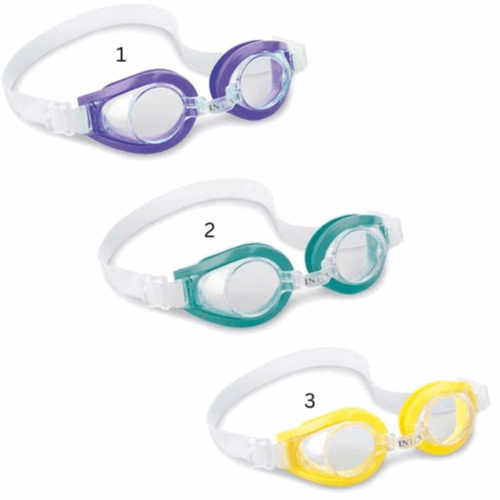 INTEX Aqua Flow Junior Swimming Goggles Ages 8+ - Assorted Colours