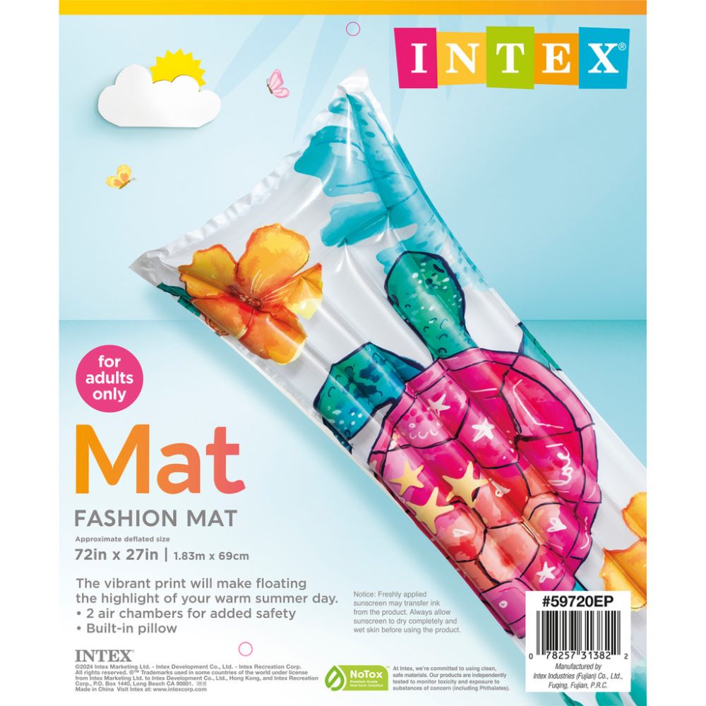 Intex Mat Raft INTEX Fashion Inflatable Floating Mats - Assortment (1.83m x 69cm) - 1 ...