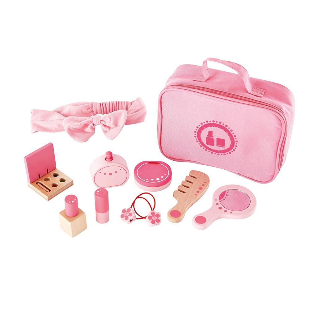 Buy kids toys online in Qatar like the Hape Beauty Belongings set, available at the best toy shop in Qatar with quick toy delivery service from the best online toy shop in Qatar