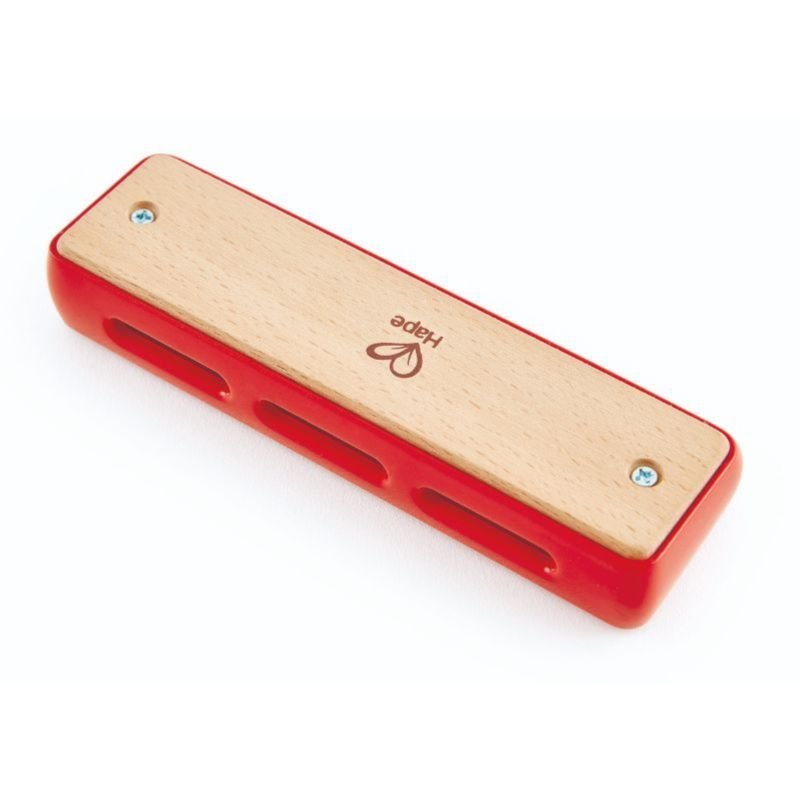 close-up of Hape Blues Harmonica with numbered notes and child-safe wax coating, available to buy kids toys online in Qatar with toy delivery service in Qatar