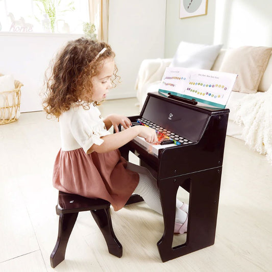Hape Learn With Lights Black Piano With Stool