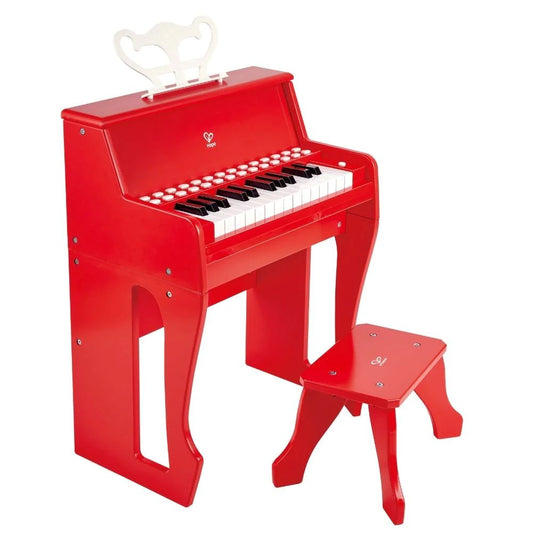 Hape Learn with Lights Red Piano with Stool
