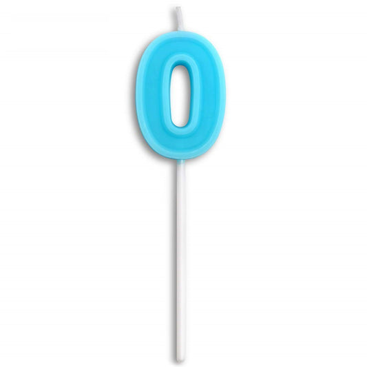Birthday Candles Number 0 Cute Blue Happy Birthday Candle Cake Topper for Party Decoration