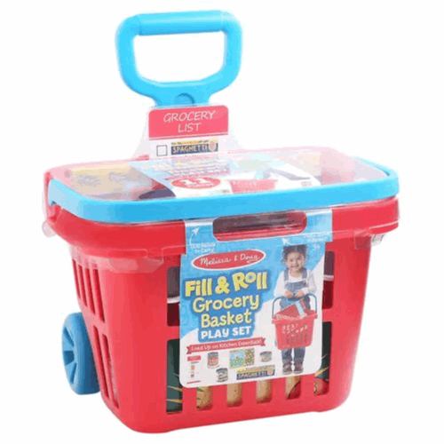 Melissa & Doug Rolling Grocery Basket