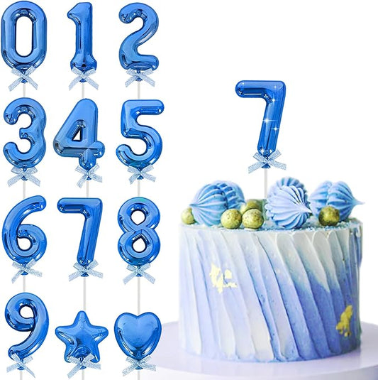 3D Number Cake Topper Blue (No-7)
